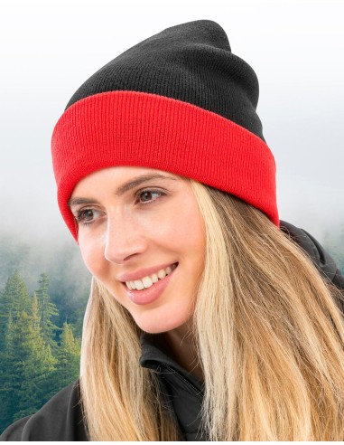 RES-RC930X-Recycled Black Compass Beanie